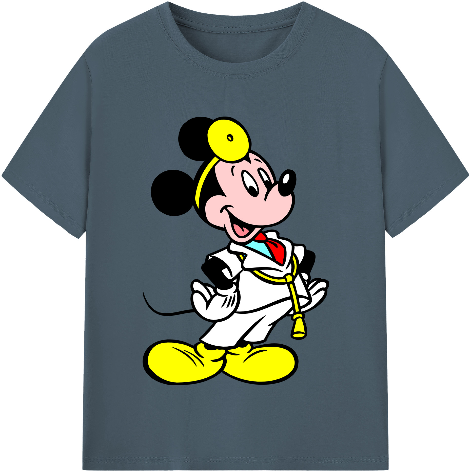 （画像用） ミッキーマウス Mickey Mouse 綿100％半袖Tシャツ（フロントプリント）